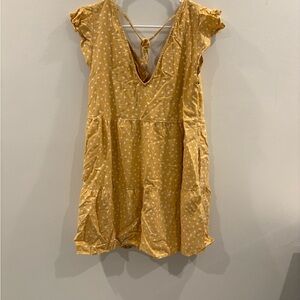 Abercrombie & Fitch Yellow Dress with White Dots